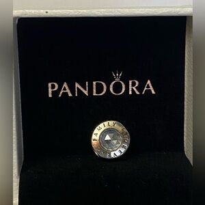 Authentic PANDORA Love Is Forever Sterling Silver and CZ Charm Bead